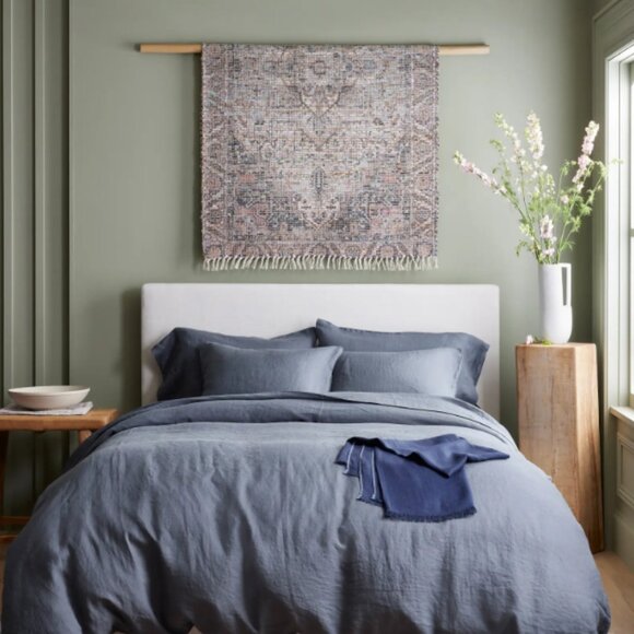 NWOT Quince European Linen Duvet King Cover Set Nightfall 2 Sham OEKO-TEX $209 - Picture 1 of 9
